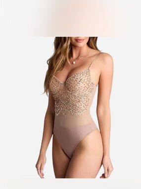 Windsor Rose Gold Beaded Sequin Bodysuit